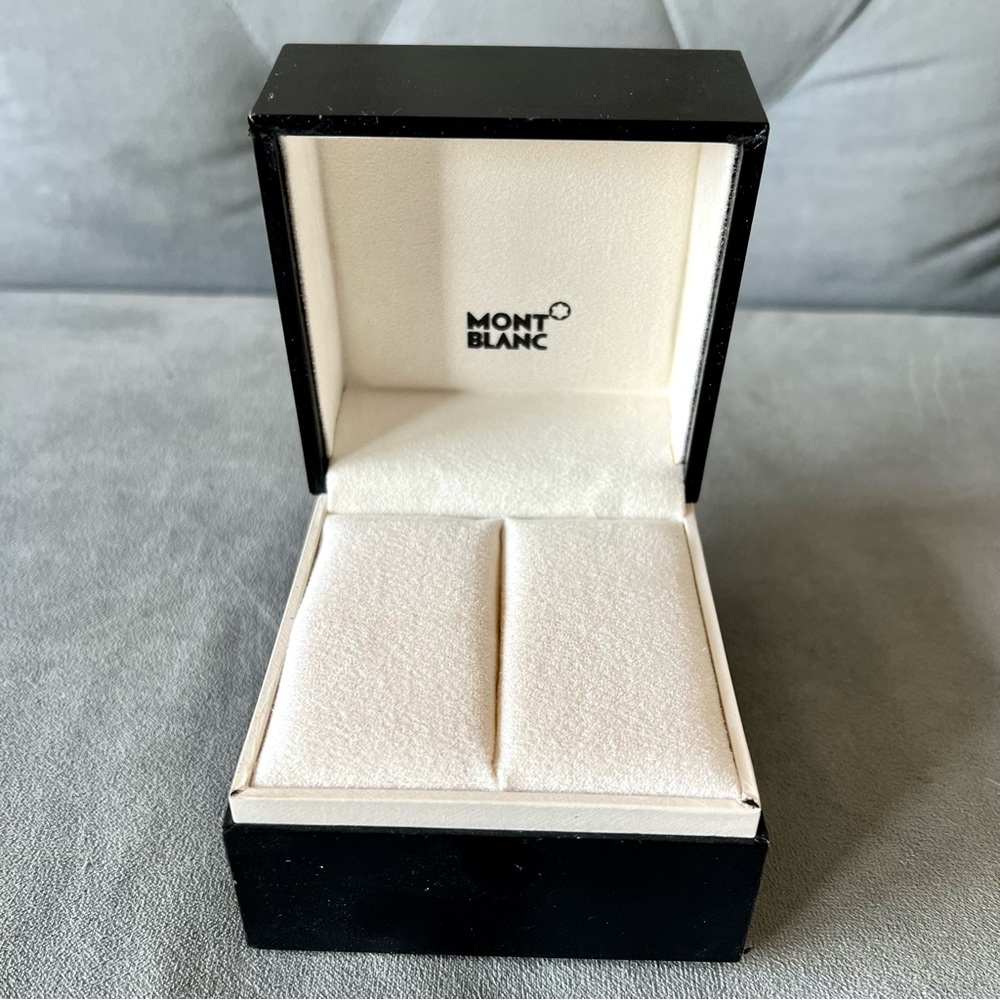 MONTBLANC Black Jewelry Box 3.75x3.75x3.10 inches